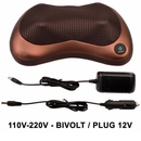 Massageador 8 Bolas Shiatsu Lombar Pescoço Veicular e Casa Almofada Lombar Pescoço Pés