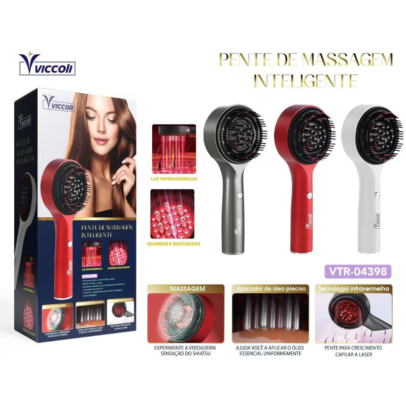 Escova Capilar Massageadora – Ativação do Couro Cabeludo e Fortalecimento dos Fios