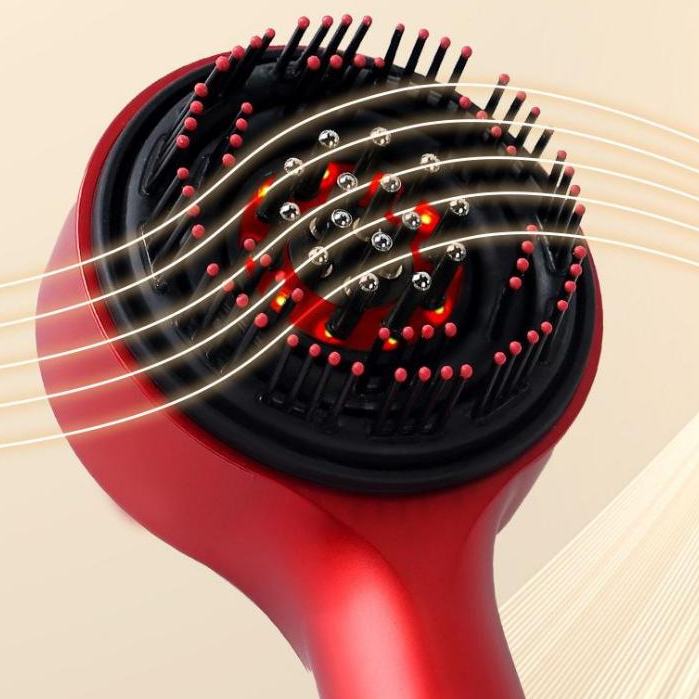 Escova Capilar Crescimento Fortalecimento dos Fios Aplicador de Óleo Recarregável Premium